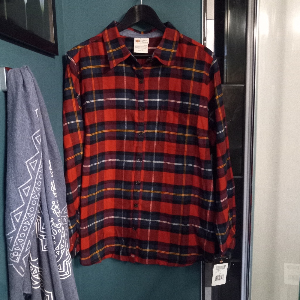 Dickie'sPlaid Flannel Shirt-Women's-SZ 1XL